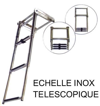Echelle inox télescopique encastrable