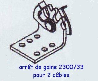 Arrêt de gaine 2300/33C x 2 câbles