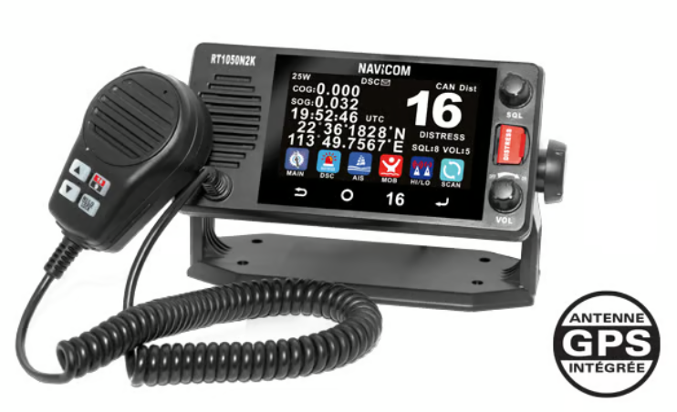 VHF FIXE RT1050AIS - ECRAN TACTILE - GPS et AIS intégrés - NMEA2000